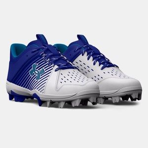 Boys' UA Leadoff Low RM Jr. Baseball Cleats Blue Size 4 New!!!